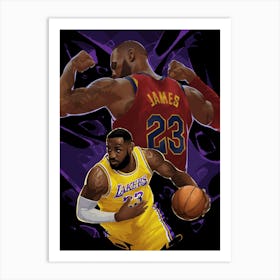 Lebron James King Art Print