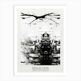 Reflection Abstract Black And White 9 Poster Art Print