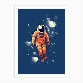 Cosmic Symphony: Astronaut's Dance Art Print