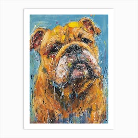 British Bulldog Acrylic Painting 2 Art Print