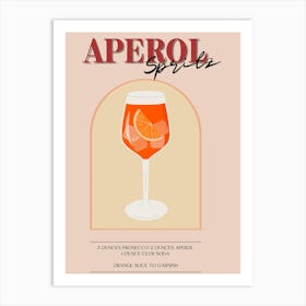 Aperol Cocktail Art Print