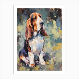 Basset Hound Acrylic Painting 7 Art Print