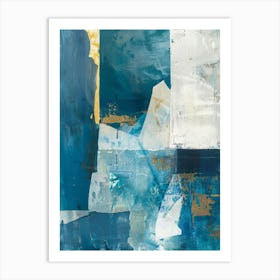 Blue And Gold 20 Art Print