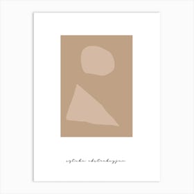 Beige Figures Art Print Art Print