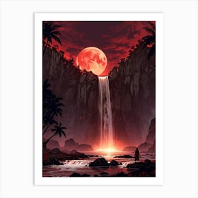 Hawaiian Waterfall Art Print