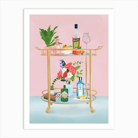 Bar Cart Art Print