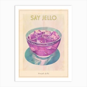 Purple Jelly Vintage Cookbook Illustration 2 Poster Art Print