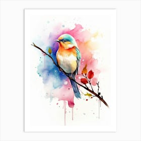 Watercolor Bird Painting Art Print