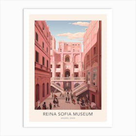 The Reina Sofia Museum Madrid Spain Travel Poster Art Print