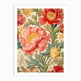 Floral Wallpaper Pattern 17 Art Print