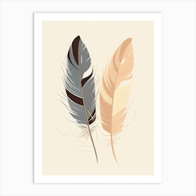 Minimalist Feathers Illustration 2 Art Print