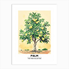 Palm Tree Storybook Illustration 2 Poster Art Print