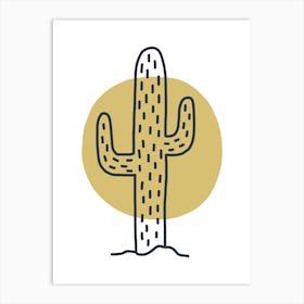 Cactus Moon Art Print