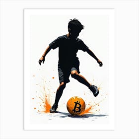 Bitcoin Soccer Art Print