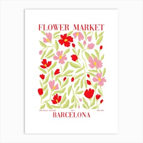 Flower Market Barcelona Art Print