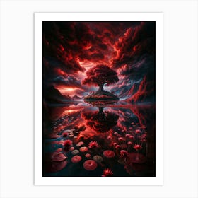 Dream In Red Art Print