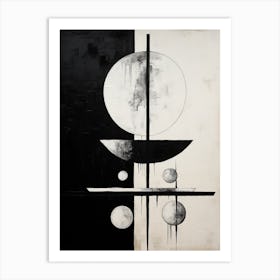 Balance Abstract Black And White 2 Art Print