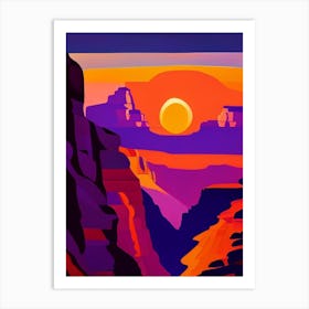 Sunset Over The Canyon Art Print