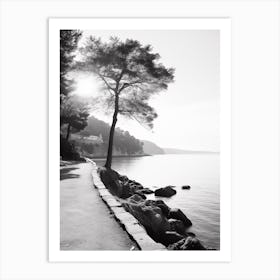 Lerici, Italy, Black And White Photography 3 Art Print