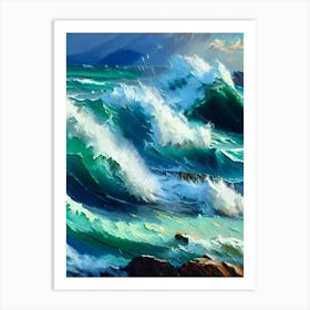 Crashing Waves Landscapes Waterscape Impressionism 1 Art Print