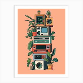 Retro Tv Art Print