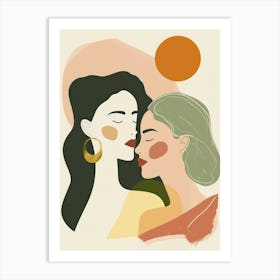 Two Women Kissing 10 Art Print