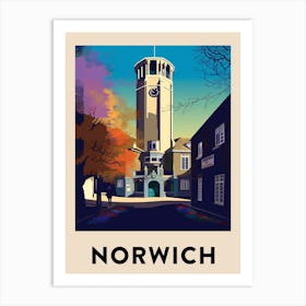 Norwich 7 Vintage Travel Poster Art Print