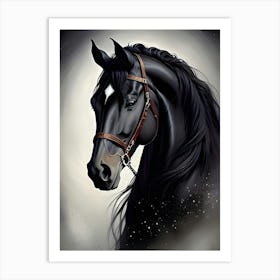 Black Horse 1 Art Print