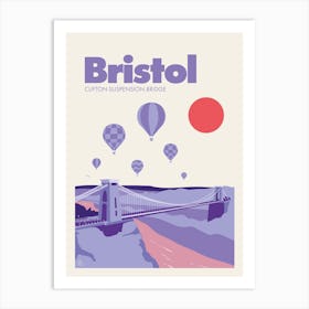 Bristol, Clifton Suspension Bridge Art Print