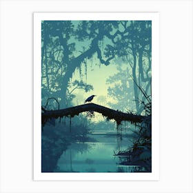 Crow In The Jungle Art Print