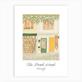 Amalfi The Book Nook Pastel Colours 3 Poster Art Print