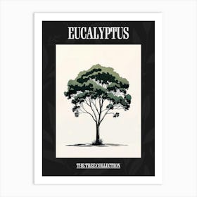 Eucalyptus Tree Pixel Illustration 2 Poster Art Print