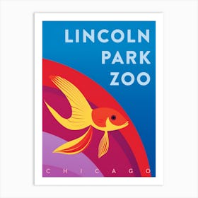 Lincoln Park Zoo Retro Poster Chicago Art Print