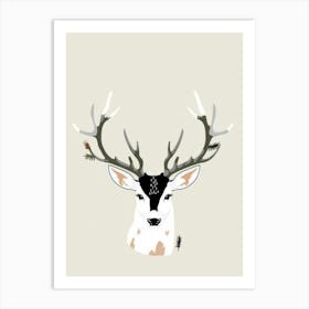 Deer Head 19 Art Print