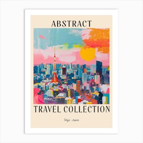 Abstract Travel Collection Poster Tokyo Japan 9 Art Print