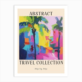 Abstract Travel Collection Poster Belize City Belize 1 Art Print