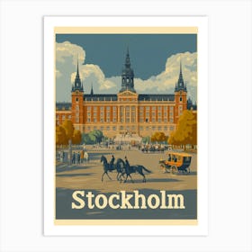 Aihrgdesign A Classic 1960s Travel Poster For Stockholm Art Print