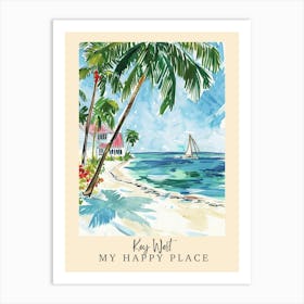 My Happy Place Key West 2 Travel Poster Art Print