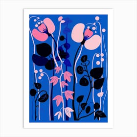 Blue Flower Illustration Bleeding Heart Dicentra 1 Art Print