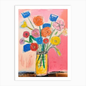 Flower Painting Fauvist Style Rose 8 Art Print