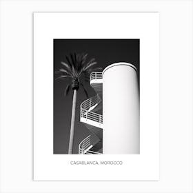 Poster Of Faro, Portugal, Photography In Black And White 3 Art Print