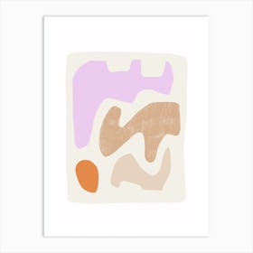 Modern Abstract 1 Beige Art Print