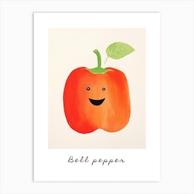 Friendly Kids Bell Pepper 3 Poster Art Print