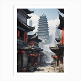 Chinese Village Art Print