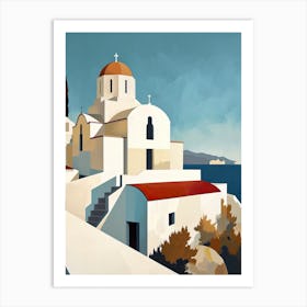 Church On The Hill, Greece Art Print