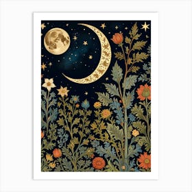 Moon In Forest Style William Morris 9 Art Print