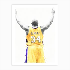Shaquille O Neal Los Angeles Lakers Art Print