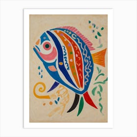 Fish By Paul Gauguin Style Henri Matisse Art Print