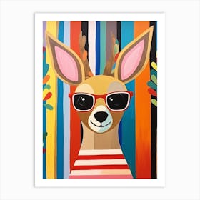 Little Kangaroo 3 Wearing Sunglasses Art Print