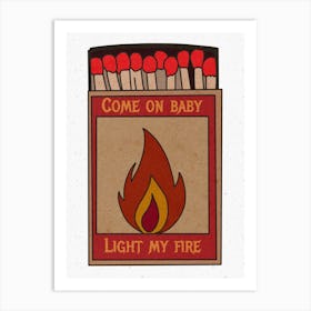 Light My Fire, The Doors Retro Art Print